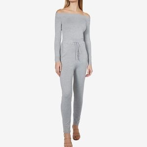 Bebe knit off the shoulder jumpsuit